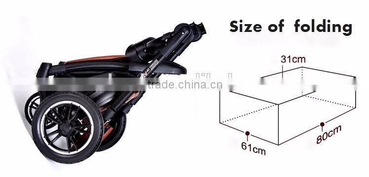 Egg baby stroller ,multi-function 3 in 1 baby stroller with high landscape