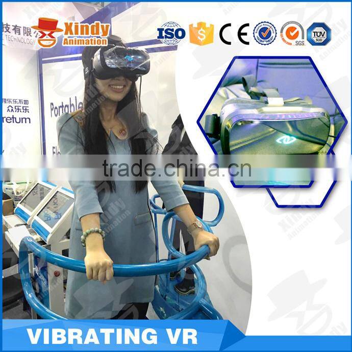 Roller coaster vibrating VR simulator with full viewing VR movies