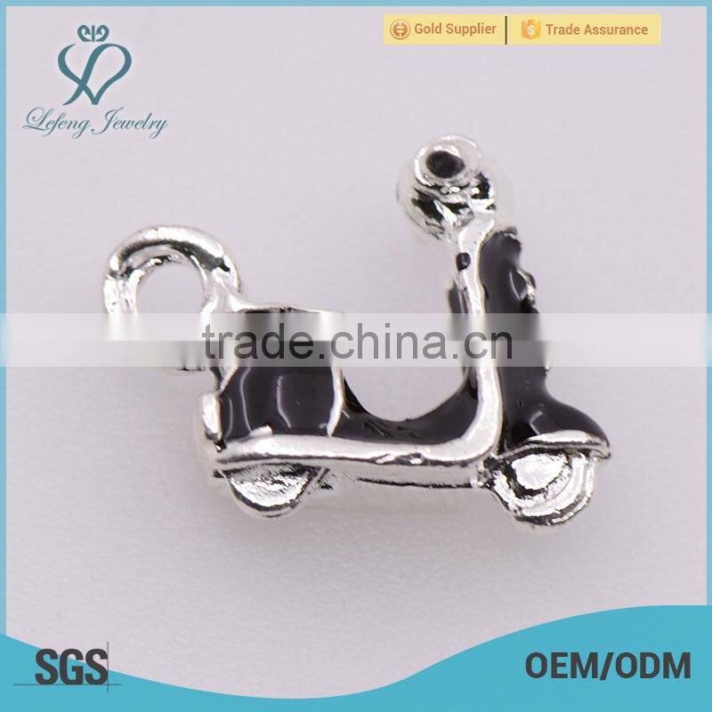 Wholesale black motorcycle design custom charms, zinc alloy custom jewelry made charms