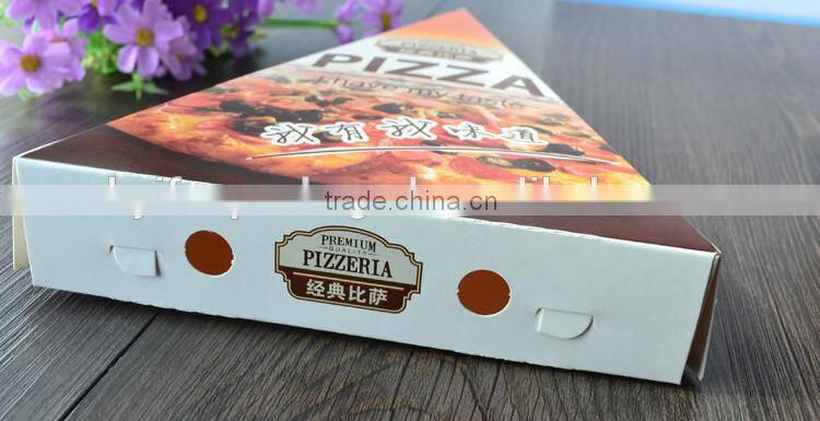triangle shape top delivery box custom printing pizza box