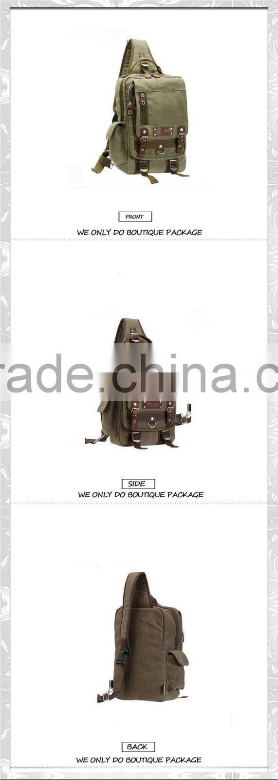 men canvas sling bag, business shoulder bag for men