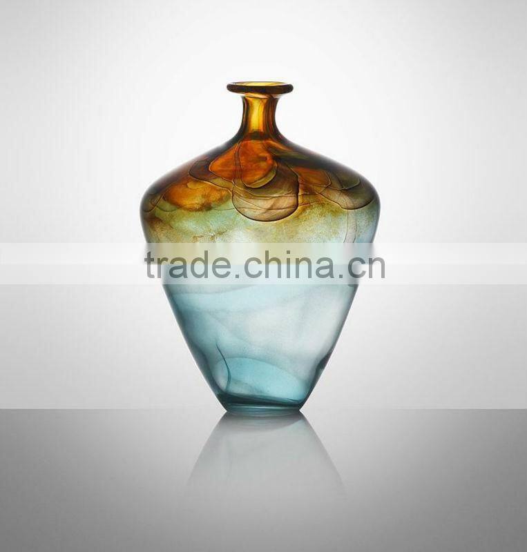Fancy Cloudy Glassware colored vase