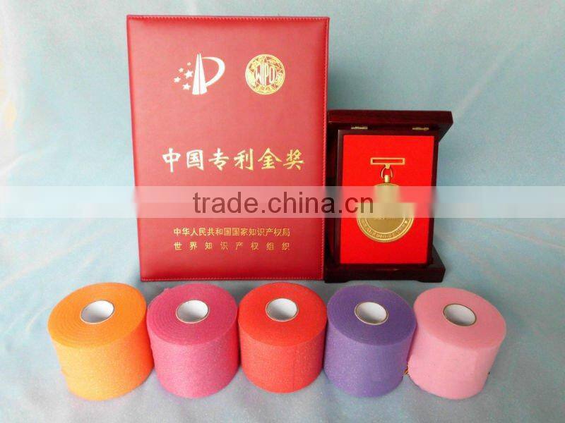 (T)colored sports foam tape prewrap bandage flexible porous underwrap foam
