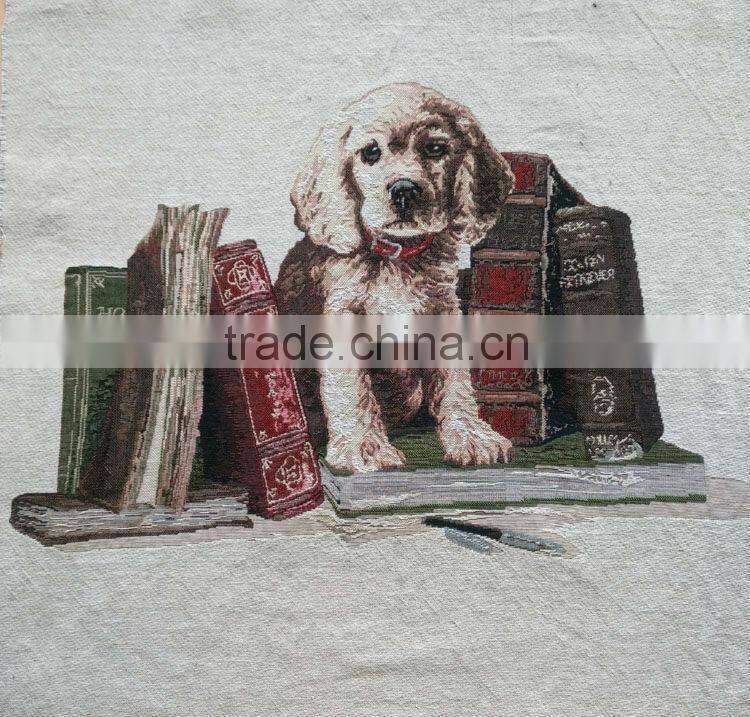 jacquard cushion polycotton cushion for home &hotel decoration &promotion&gift white rose design-37