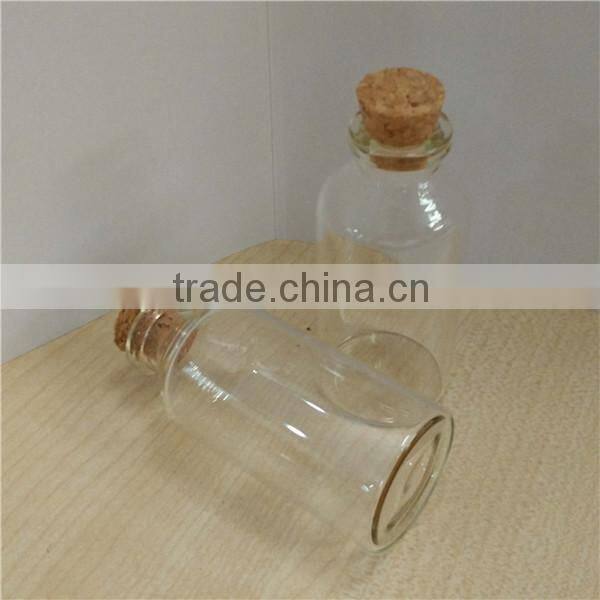 custom glass bottle with wood cork,small glass bottle
