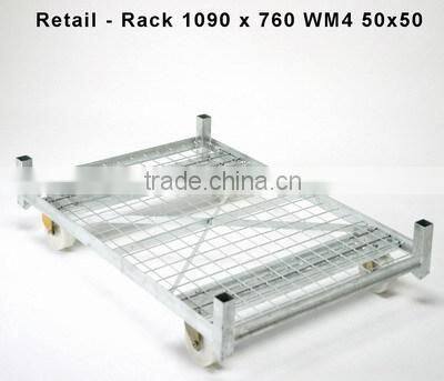 1090*760 wire mesh cart, metal flower rack, transporting trolley cart