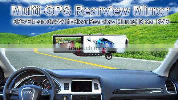 AC FM transmitter 7 infrared night vision lamp car rearview mirror camera dvr