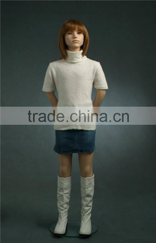 Christmas window display dress up realistic children mannequins