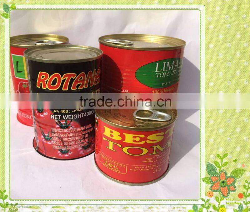 High concentrated canned tomato paste,brix:28-30%