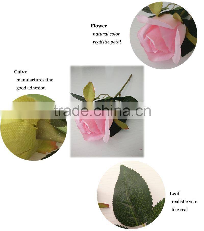 high quality artificial rose fabric flower