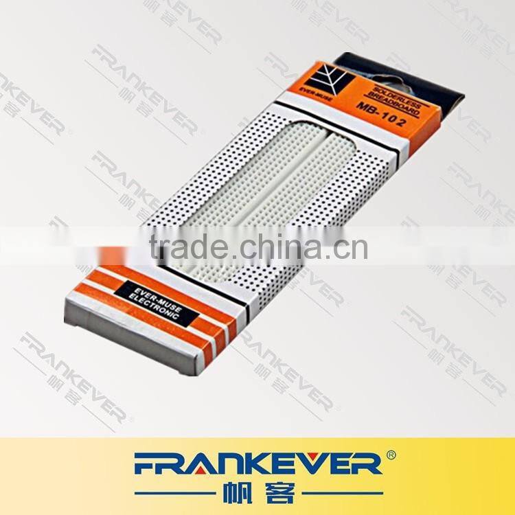 2014 hot sell white ABS metal reed 830 tie-point testing solderless breadboard