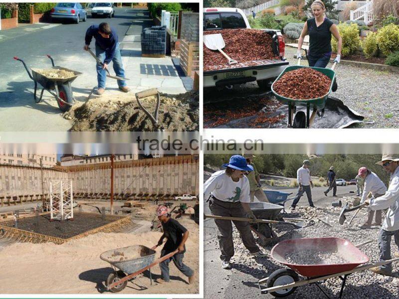 High quality Wheelbarrow WB5009 with single solid Wheel and galvanized tray