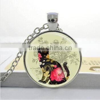 Om necklac,Tibetan Buddhism necklace DIY glass dome jewelry Photo glass dome jewelry