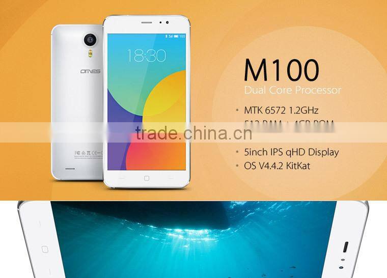 Welcome Customized Brand Order OMES M100 5 inch 3G chinese dual sim card mini cellphone