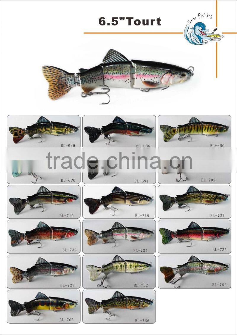 hard plastic fishing lure trout fishing multi joint lure bodied fishing lure