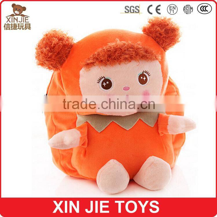 cute carton doll plush backpack customize soft backpack kids backpack