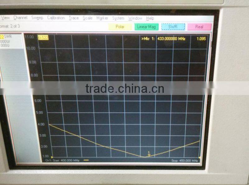 nickel plated SMA male white rubber 433mhz antenna