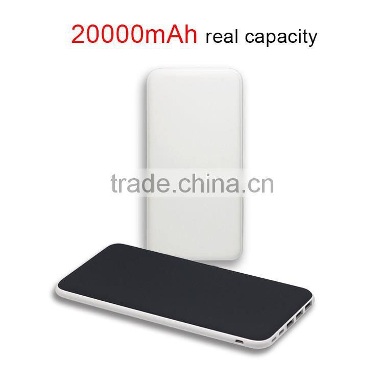 New design universal 20000mah 3 usb backup battery charger