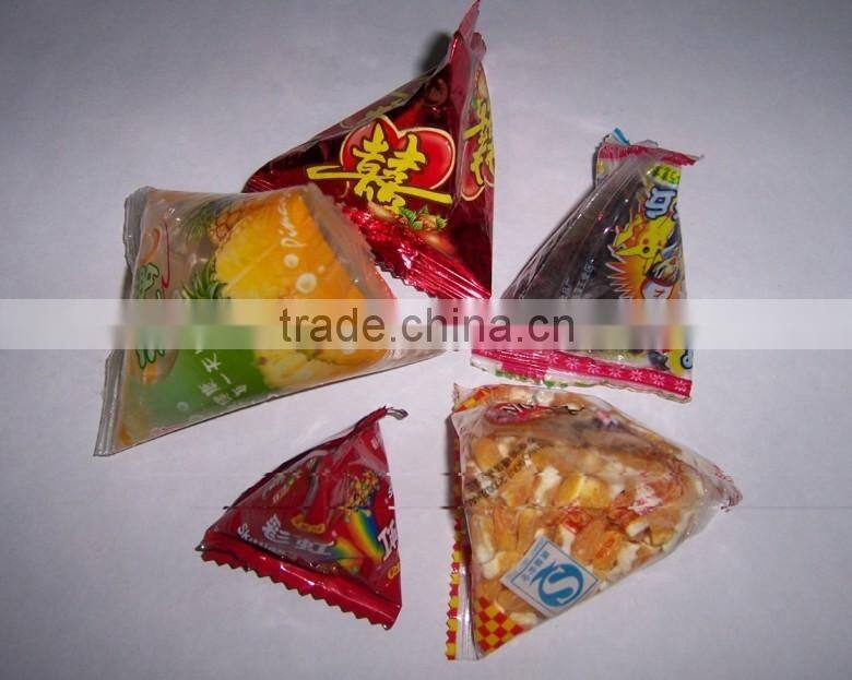 triangle plastic bag packaging machine for milk/popcorn/beans