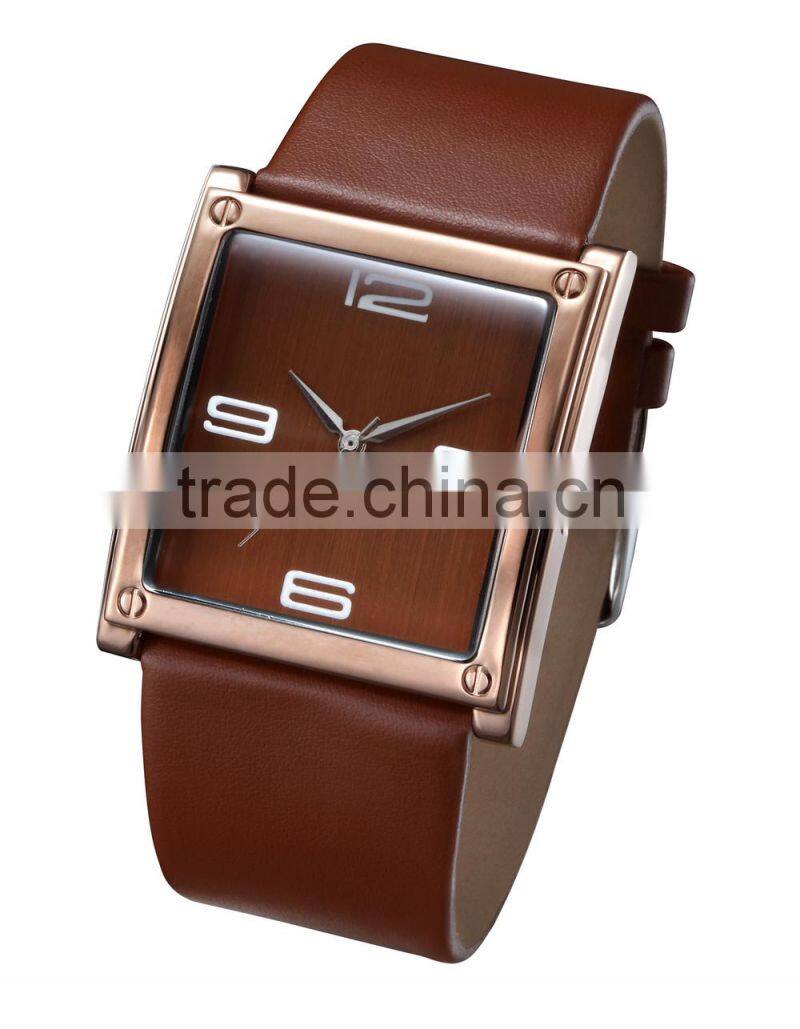 Factory Price Men Fashion Wrist Watch Square Case