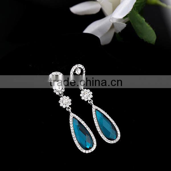 2016classics Drop different color Dimaond Earrings jewelry for yiwu manufactory supplier