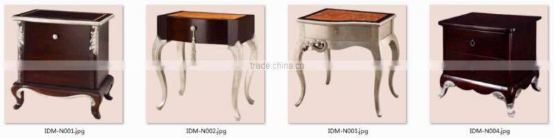 Luxury wooden silver nightstand IDM-N007