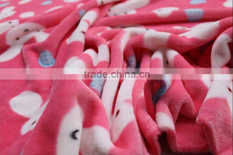 2015 Hot Luxury 100% Polyester Solid&Printed Coral Fleece