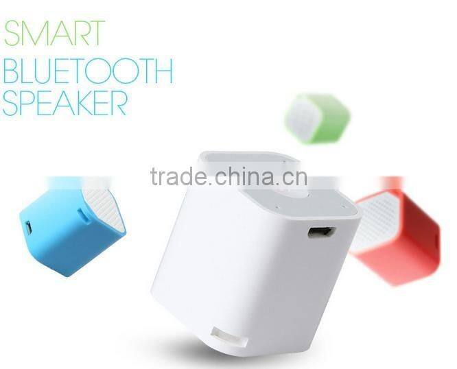 Anti-lost Super mini cube box bluetooth speaker with camera remote