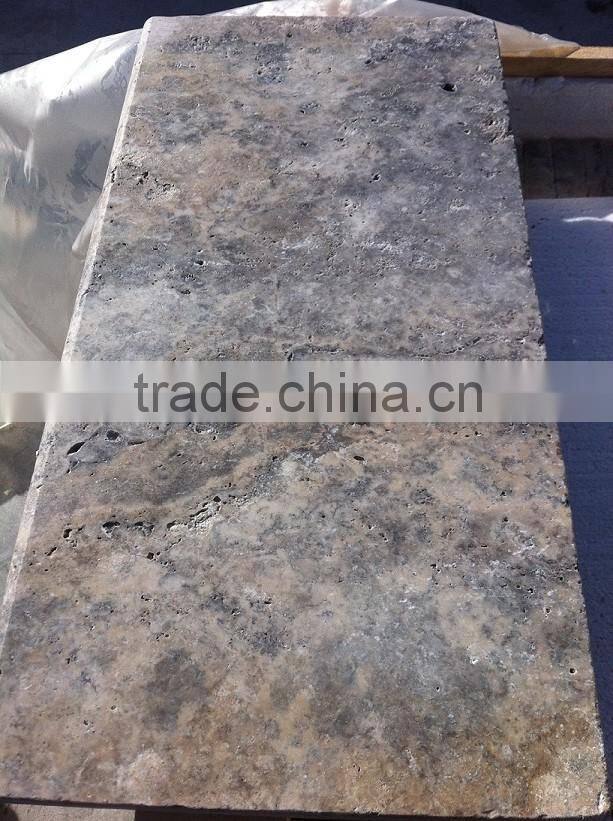 Silver Travertine Tiles from Turkey