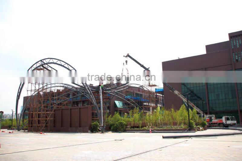 curved stage membrane structure, Unique appearance tensile membrane structure