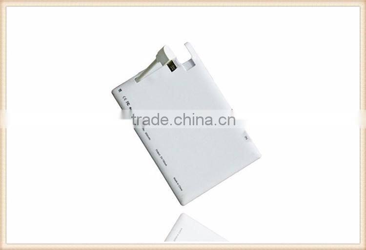 2016 Wholesale Super Slim Ultra-thin Credit Card Size Portable Battery Power Bank Charger For Samsung Micro