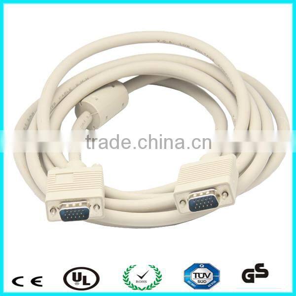 Factory supply good quality vga cable with ferrite bead