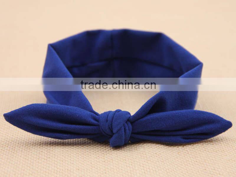 Hot selling top baby headband high quality soft cotton stretch headband kids hair accessories