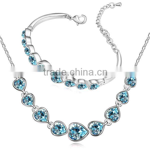 artificial imitation diamond jewelry set, gold jewelry sets