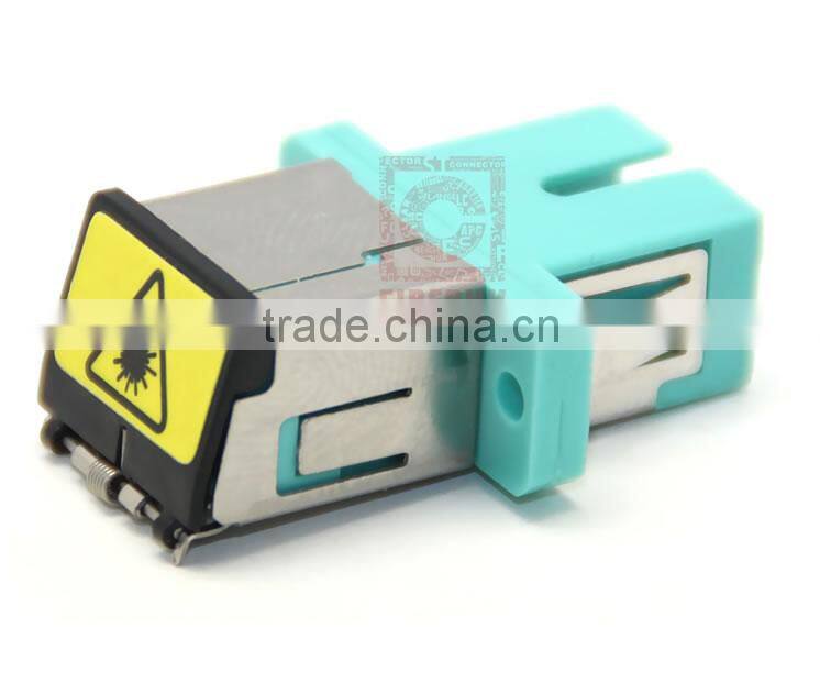 SC OM3 Fiber Optic Adapter with Metal Shutter Made in China