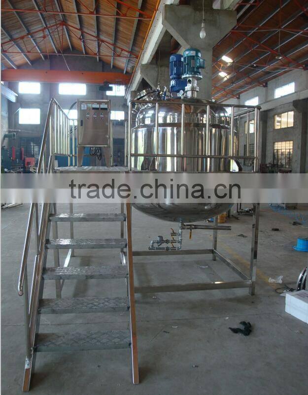 liquid soap mixing reactor, stainless steel reactor vessel, steam heated jacket reactor