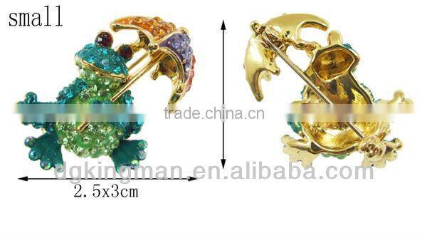 Frog And Umbrella Enamel Brooch Pins For Little Girl