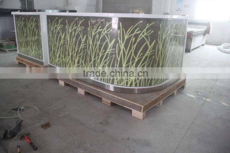 Modern wooden office furniture,round reception desk,white reception desk