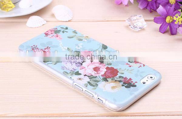 Flower printing cell phone case for iphone 6 with logo