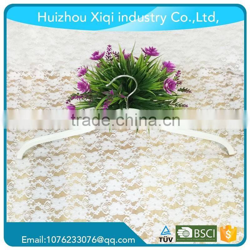 non-slip natural white slim wooden hanger for wet clothes