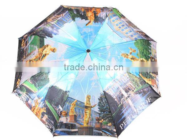 Black coated hot sale polyester foldable umbrella