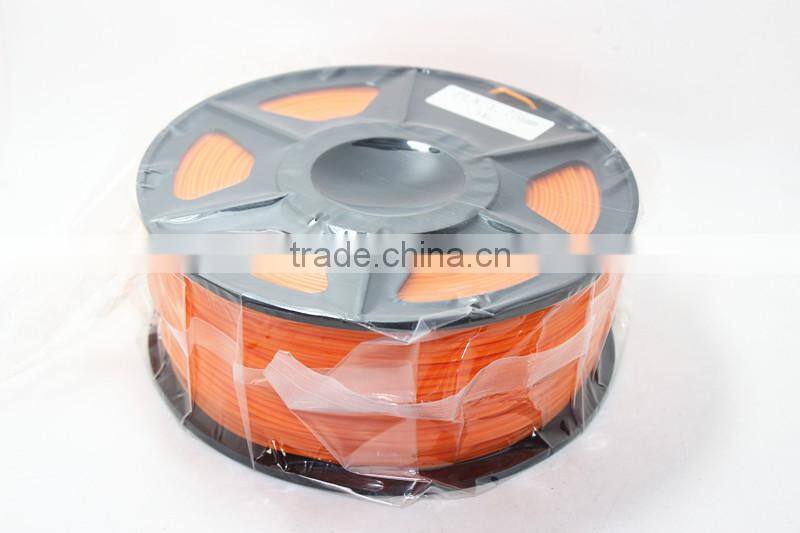2016 New and Hot Sale 1.75mm 3mm PLA 3d printing supplies Orange color