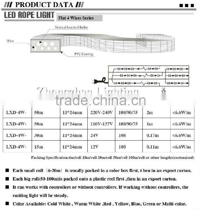 outdoor building projection lighting 110V led flexible hose light
