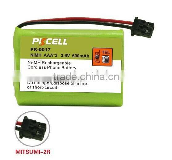 PK-0035 NI-MH AAA*3 3.6V cordless phone 600mah battery CPH-488D