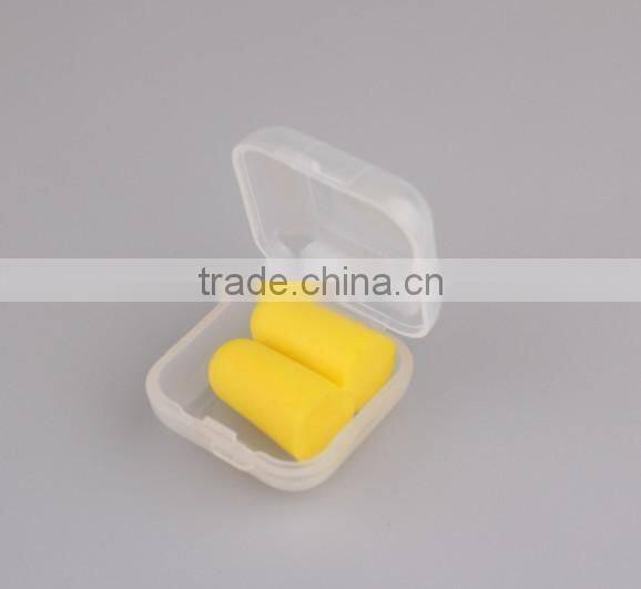 travel pu swimming air disposable ear plug with plastic case