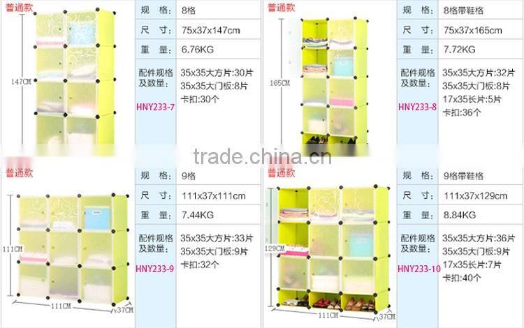 Fashionable plastic indian bedroom wardrobe design