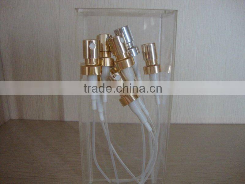Different size gold aluminium perfume crimp pump for perfume bottle
