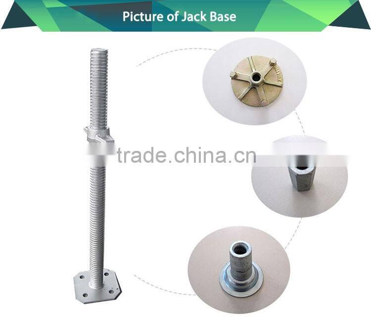 Hot dipped galvanized adjustable jack base