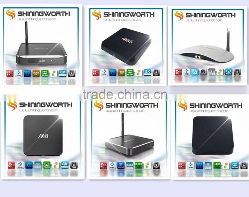 Shiningworth M8S 2G/8G game tv box 5.0gWifi Google H.265 Bluetooth Amlogic S812 Android tv box