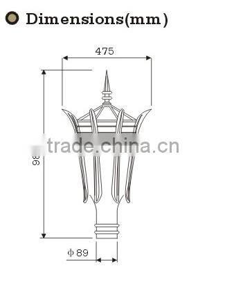 0utdoor lamp post decorations outdoor post light cast aluminum outdoor lamp post luminaire parts luminaire lighting
